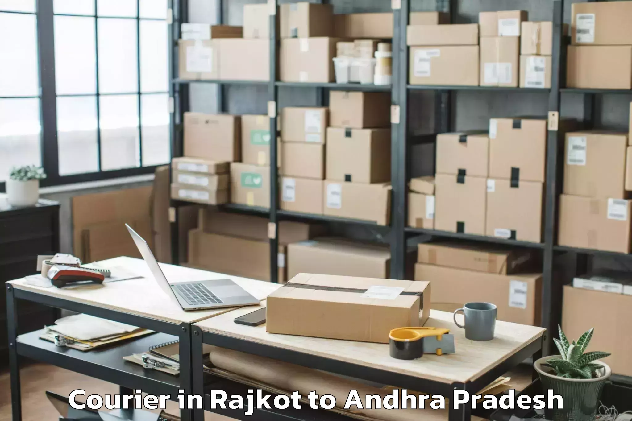 Top Rajkot to Chillakallu Courier Available